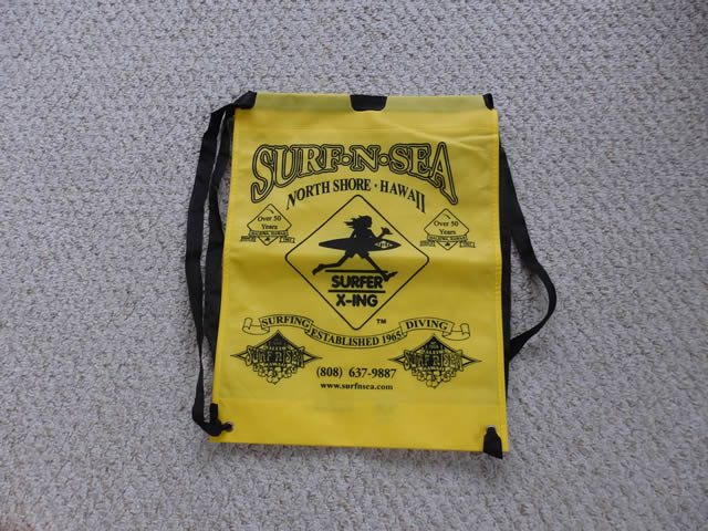Surf-N-Seaで50ドル以上買い物をするともらえるリュックになるメッシュのショッピングバッグ