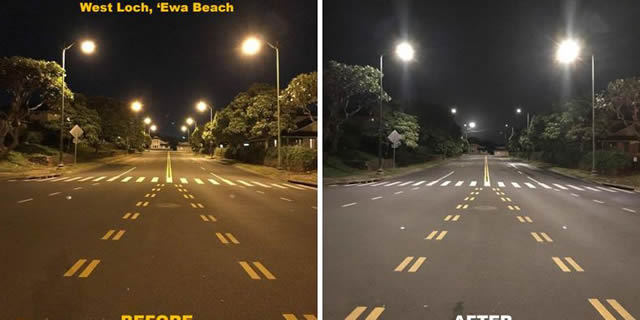オアフ島内53,500の街灯がLEDに交換された！