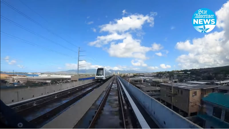 ホノルル高架鉄道「スカイライン」の車窓からの走行動画を紹介