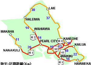 オアフ島マップ